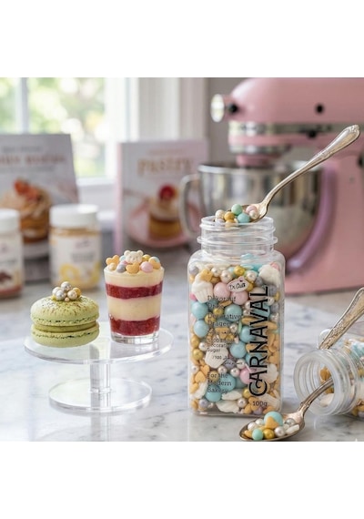 Cupcake Dekorlu Minik Altın Kalpli Karışık Süsleme Şekeri 100 Gr No:05 Pasta Ve Tatlı Dekor Şekeri