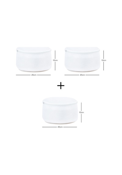 Ocean Home Textile 3'lü Beyaz Renk İç Çamaşırı Yıkama Filesi Set