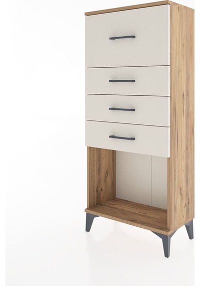Hyperion Dolap 4 Çekmeceli 60x44x134 Çam-aytaşı Çam