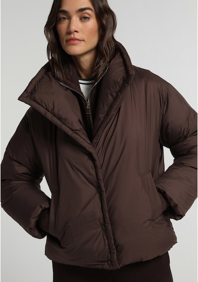 Colin's Colins Regular Fit High Neck Fermuarlı Astarlı Suya Dayanıklı Kadın Kahverengi Mont Cl1082094 Q1.v1 Dbr Koyu Kahverengi
