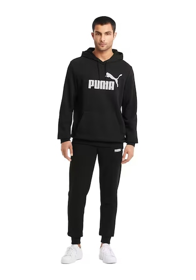 Puma Essential Big Logo Gri Erkek Sweatshirt Siyah