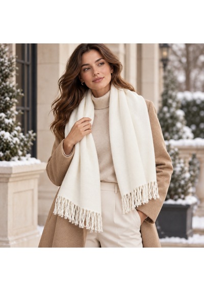 Lumıère Ecru Collection Ekru Krem Püsküllü Kadın Şal Soft Touch Yumuşak Dokulu, Oversize, Old Money Stil, Zarif Kışlık Atkı Şal Çok Renkli Lumıère Ecru Collection Ekru Krem Püsküllü Kadın Şal Soft Touch Yumuşak Dokulu, Oversize, Old Money Stil, Zarif Kışlık Atkı Şal Çok Renkli