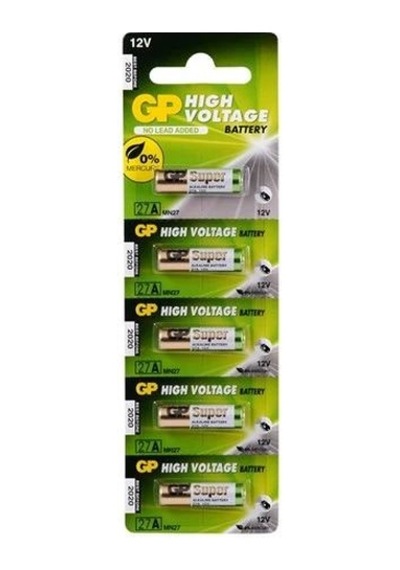 Şarj Edilebilen Pil Gp 27a Mn27 12v Alkalin Pil Kepenk Anahtar Pili Beşli Paket