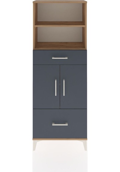 Arges Dolap 4 Raflı 2 Çekmeceli 2 Kapaklı 60x30x163 Çam-antrasit Çam Arges Dolap 4 Raflı 2 Çekmeceli 2 Kapaklı 60x30x163 Çam-antrasit Çam