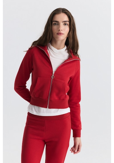 Antioch Fermuarlı Sweatshirt Ve Çan Paça Eşofman Takım Kırmızı