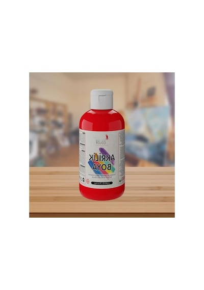 250gr Kırmızı Akrilik Boya - Yüksek Kalite 0,15 L