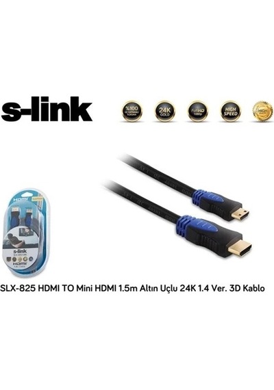 S-Link Slx-825 Mini Hdmi - Hdmi Kablo 1.5 Metre