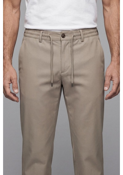 Bisse Erkek Lastikli Bağcıklı Spor Jogger Bej Pantolon Pns25k25202 D07