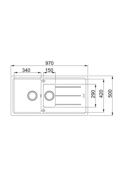 Franke - Basıs Bfg 651 1,5 Gözlü Granit Oyster Eviye - 114.0655.984 Granit