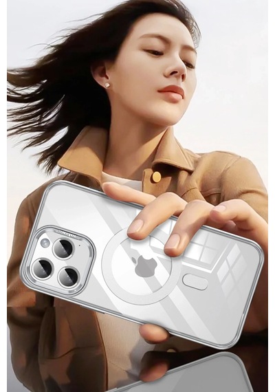 Muratech Joko Apple iPhone Uyumlu  14 Pro Drop Magsafe Kapak - Titan Gri