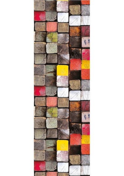 Çok Renkli Modern Desenli Premium Masa Örtüsü Runner Rnr076n11