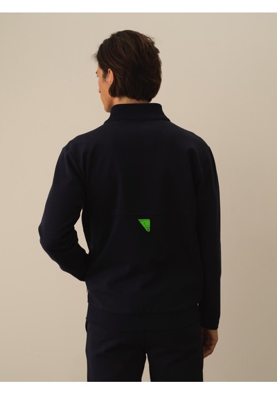 Xint Lacivert Pamuk Dokulu Regular Fit Sweatmont 350170