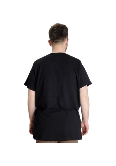 Mode Xl Büyük Beden Erkek Tshirt Bisiklet Yaka Basic 20031 Siyah 001