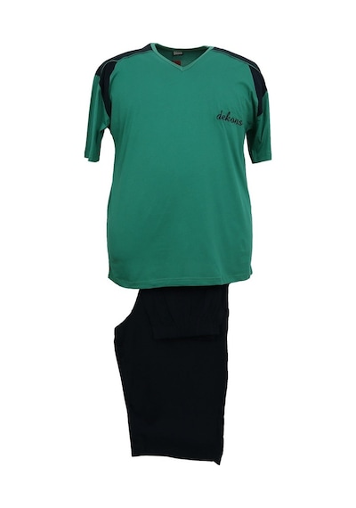 Erkek Büyük Beden Battal Boy Tişört-Kapri Pijama Takımı (545824295)