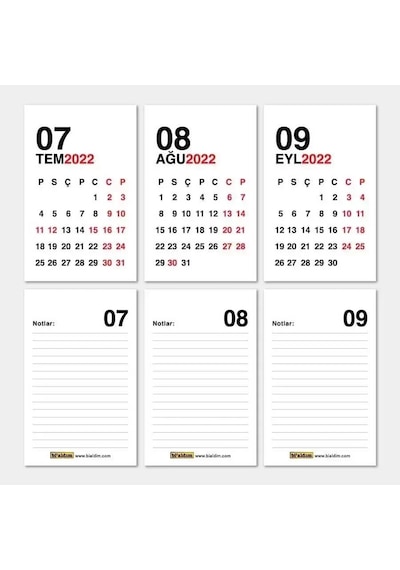 Haftalık Planlayıcı 2027 Masa Takvimi Kraft