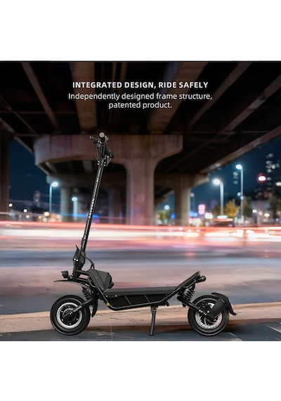 Rovoron R7 Elektrikli Scooter 3.000 Watt 65 Km/s Menzil 120 Km Siyah