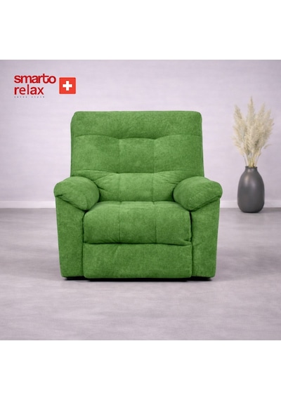 Smarto Relax Porto Comfort Elektrikli Döner Sallanan Tv Koltuğu Kontrol Panelli Ergonomik Polyester Baba Koltuğu Bej