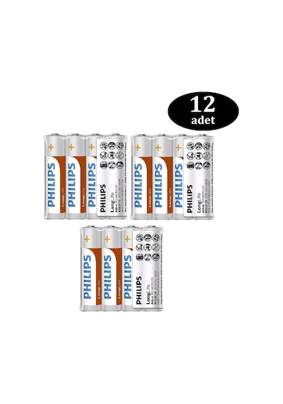 Philips Longlife Aa R6 1.5v 12'li Kalem Pil