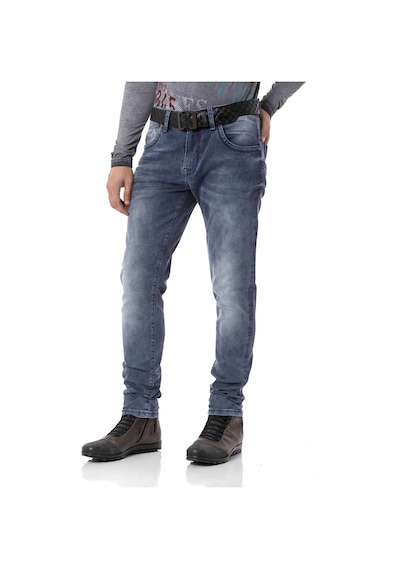 CD811 Fitilli Mavi Erkek Jeans Pantolon Mavi