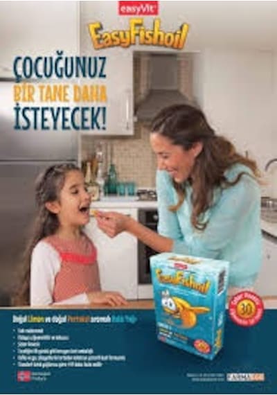 Easyfish Oil Omega 3 30Tablet Limon Ve Portakallı 2 Adet