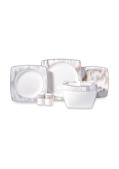 Korkmaz Bone Selection 60 Parça Kare Yemek Takımı A8467