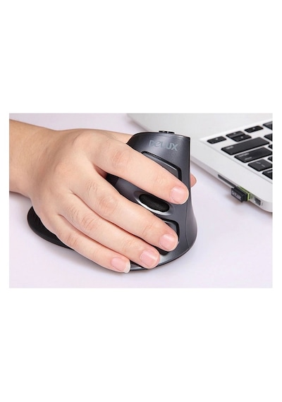 Kenly Delux M618gx Ergonomik Dikey Kablosuz Optik Mouse 6 Tuşlu Yüksek Hassasiyet Ayarlanabilir Dpı Sağ El M618 Mini