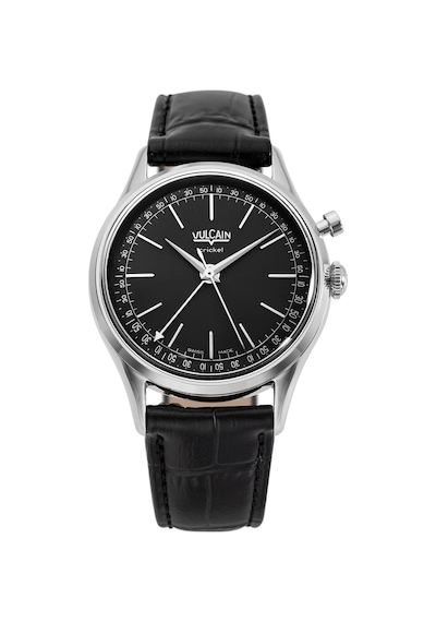 Vulcain Cricket President 39mm Black Limited Edition Mekanik Alarm Erkek Kol Saati Metalik