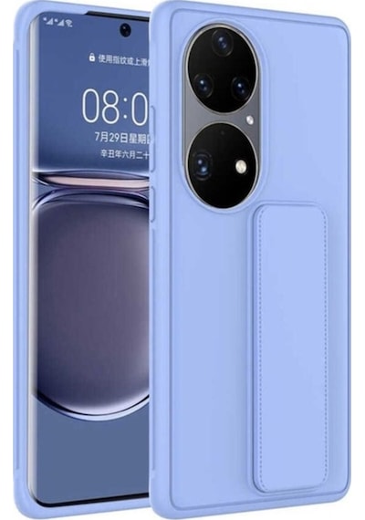 Huawei P50 Pro Kılıf Zore Qstand Kapak Lila