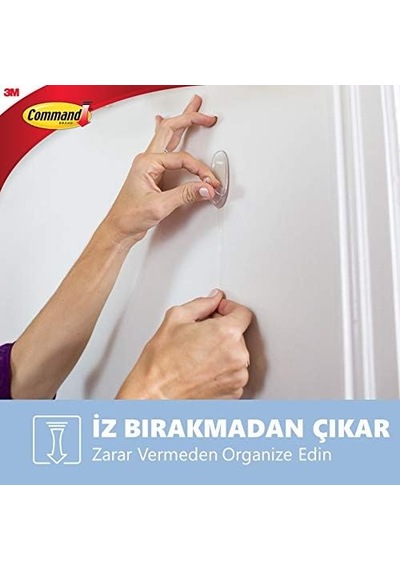 Command 17091 Şeffaf Askı, Orta Boy Çok Renkli