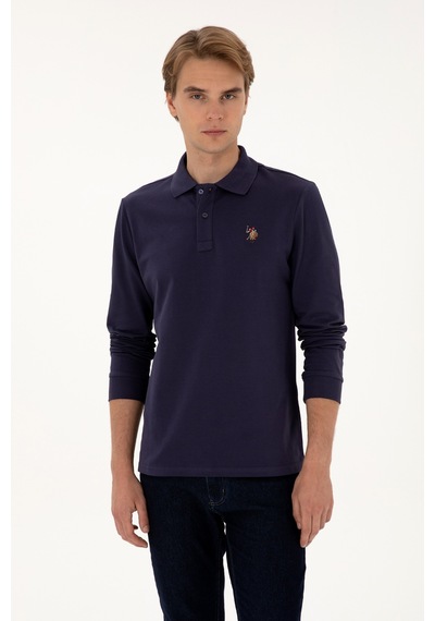 U.S. Polo Assn. Erkek Regular Fit Polo Yaka Mürdüm Basic Sweatshirt 50313772-VR074