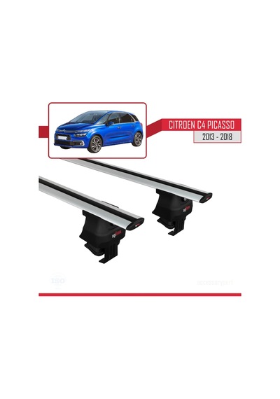 Citroen C4 Picasso Mk2 2013-2018 Arası İle Uyumlu Ace-4 Ara Atkı Tavan Barı Gri