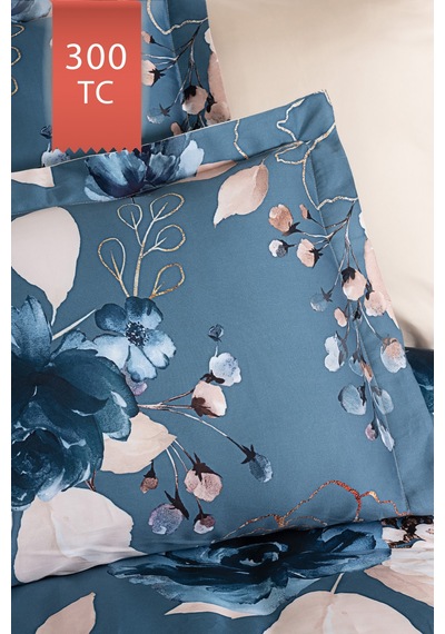 Varol Royal Saten 300tc Nevresim Takımı Çift Nevresimli Family Size - Larissa Çok Renkli
