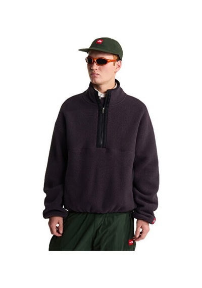 The North Face M Tnf Red Box 1/2 Zıp Fleece Unisex Outdoor Çeyrek Fermuarlı Polar Sweatshirts Nf0a8egc0sa1 Gri