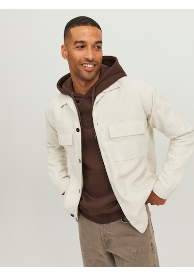Jack & Jones Jack&jones Regular Fit Uzun Kollu Ekru Erkek Gömlek 12239329 001