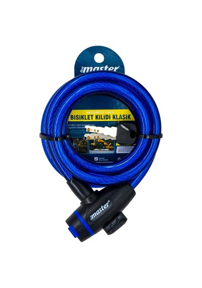 Master 500945 Anahtarlı Bisiklet Kilidi 12mm X 150cm Çok Renkli