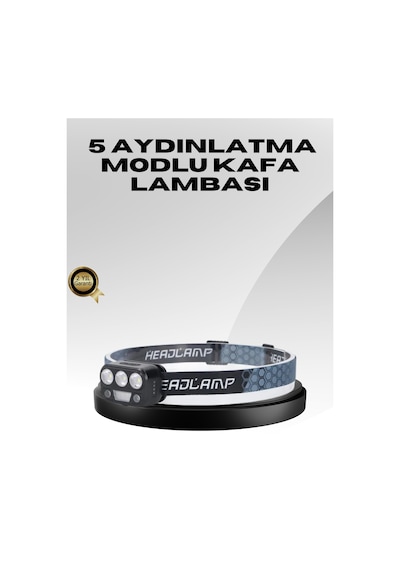 Usb Şarjlı Led Kafa Lambası 300 Lümen Güç Göstergeli