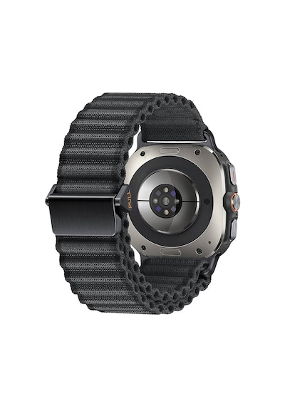 Galaxy Uyumlu Watch Ultra 47mm Zore Krd-120 Naylon Kumaş Hasır Örgülü Kordon-siyah