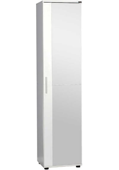 Porto 10 Raflı Tek Kapaklı Aynalı Ayakkabılık Mat Beyaz 45x187x36 Cm Gxyxd