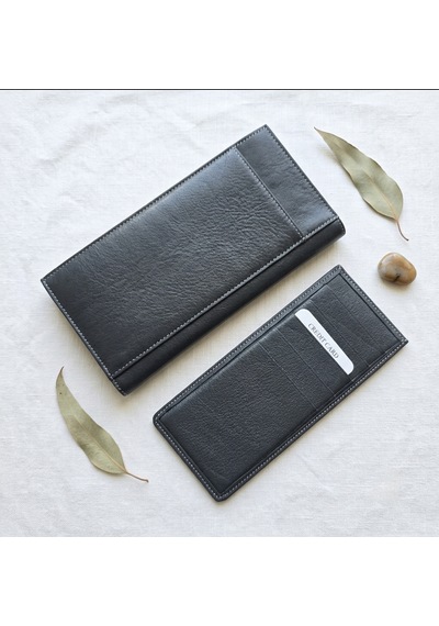 Passtell %100 Hakiki Deri Unisex Model Telefon Koymalı Büyük Boy Cüzdan Ve El Portföyü 19,5 9,5 Cm Gri