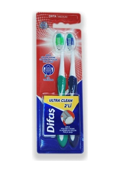 Ultra Clean İkili Diş Fırçası Açık Ahşap