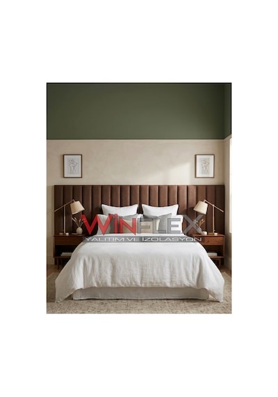 Winflex 12 Li Dikey Akustik Kumaş Panel 10x100 Cm Kahverengi