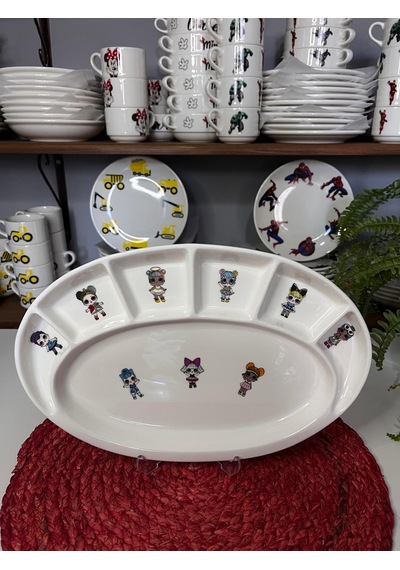 Lol Bebek Model Bölmeli Kahvaltı Tabağı Çocuk Bebek Çok Renkli