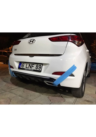 Hyundai i20 Egzoz Görünümlü Difüzör (Plastik)