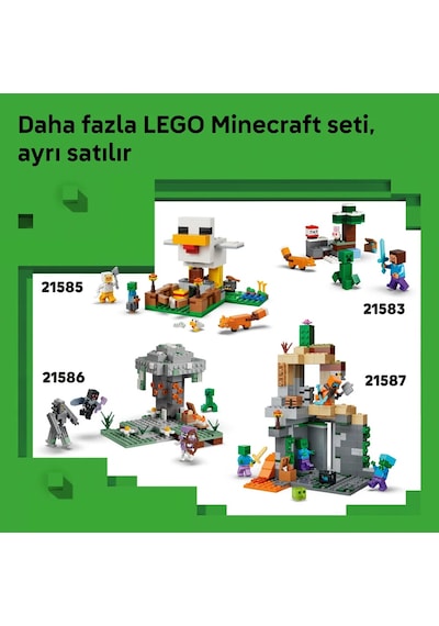 LEGO® Minecraft® Nether ve End Geçidi Yolculuğu 21584 -7 Yaş ve Üzeri Çocuklar için Minifigür İçeren Oyuncak Yapım Seti(192 Parça)