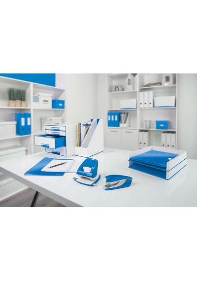 Leitz 41850036 Wow A4 Colorclip Sıkıştırmalı Dosya, Metalik Mavi