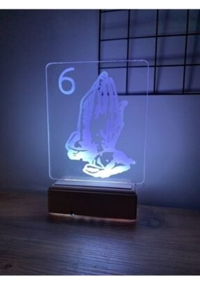 Blessed Gece Lambası 3D 16 Renk (462897796)