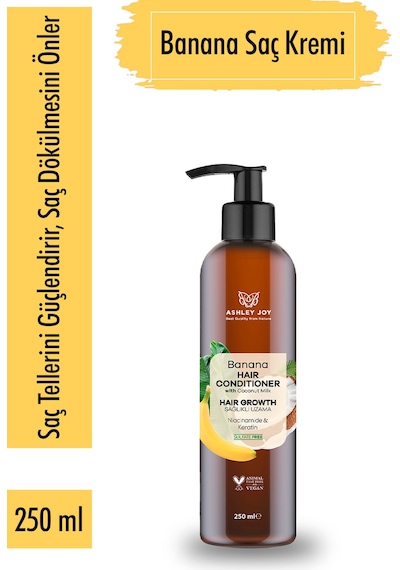 Ashley Joy Niacinamide & Keratin Banana Şampuan 400 ML + Saç Kremi 250 ML + Serum 100 ML