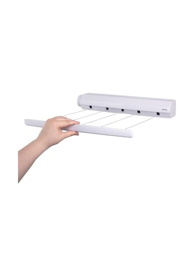 Minky Homecare - Vt20600102 5 Line Geri Çekilebilir Çamaşır İpi, 21,9 M, Beyaz Diğer