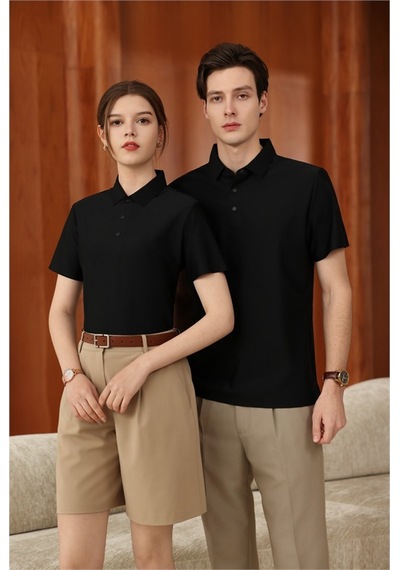 New Performance Premium Polo T-shirt 82% Nylon 18% Spandex Siyah