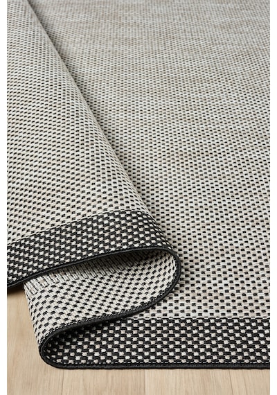 Sisal Prime Bej Siyah İskandinav Yıkanabilir Bordürlü Halı Kilim Balkon Teras Koridor Halısı 1148